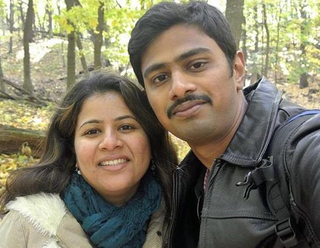 Srinivas Kuchibhotla is survived by his wife, Sunayana Dumala. (Credit: Facebook)